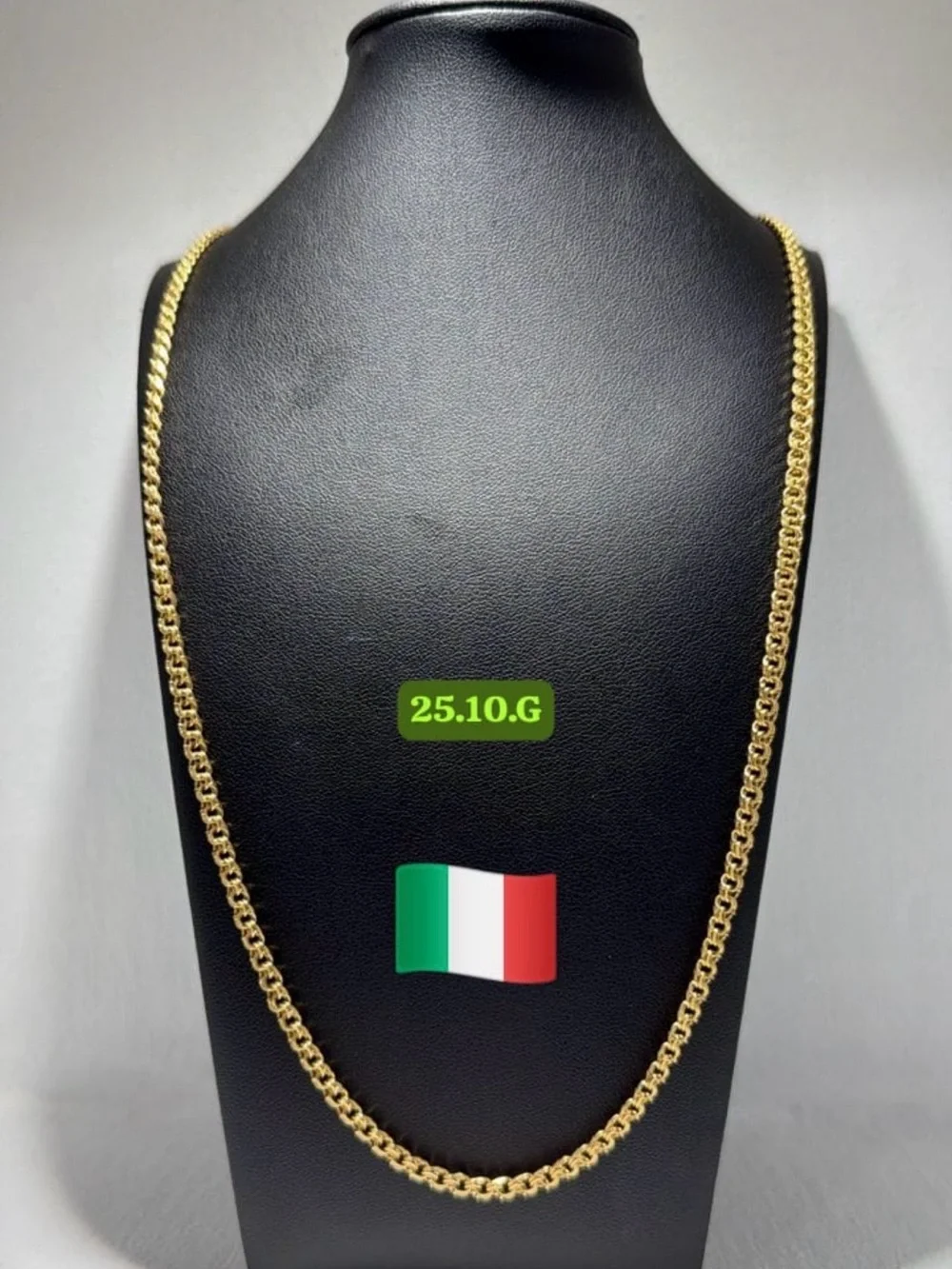 Gold-Tone Men's Chain Necklace - Classic Cuban Link